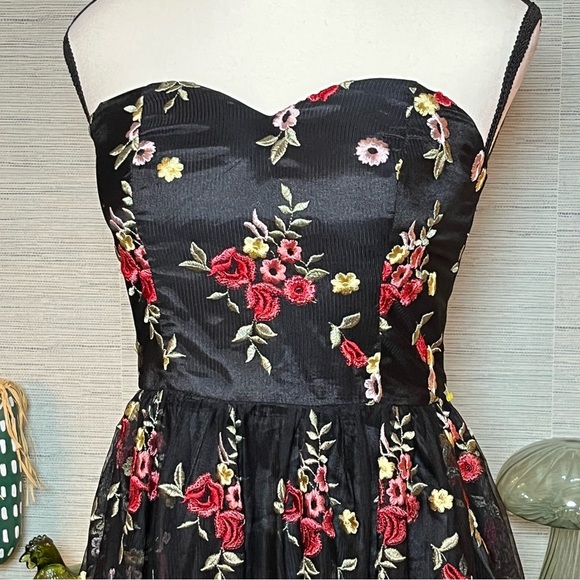 Chi Chi London Retro 50s Embroidered Tulle A-Line Tea Party Dress Size 4 - Picture 2 of 10